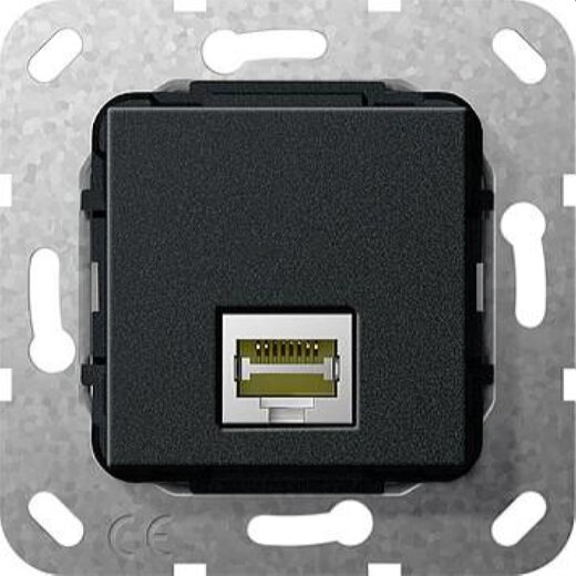 Gira Einsatz 569510 RJ45 Cat.6a 10 Gbit Kupplung sw m