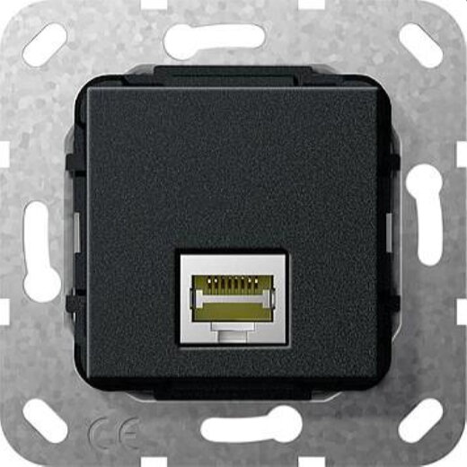 Gira Einsatz 569610 RJ45 Cat.6a 10 Gbit LSA Plus sw m