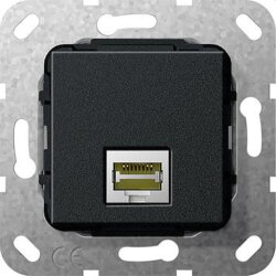 Gira Einsatz 569610 RJ45 Cat.6a 10 Gbit LSA Plus sw m