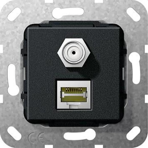 Gira Einsatz 569710 RJ45 Cat.6a 10GB SAT F Kup sw m
