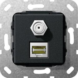 Gira Einsatz 569710 RJ45 Cat.6a 10GB SAT F Kup sw m
