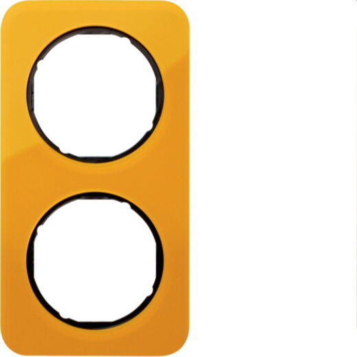 Berker Rahmen orange transparent/schwarz glänzend 10122334