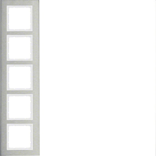 Berker Rahmen 10153609 edelstahl/polarweiss 10153609