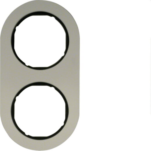 Berker Rahmen 10122084 2fach alu/schwarz 10122084