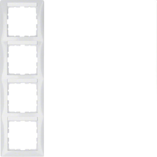 Berker Rahmen 4fach senkrecht S.1 polarweiss glänzend 10148919