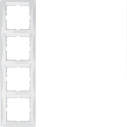 Berker Rahmen 4fach senkrecht S.1 polarweiss...