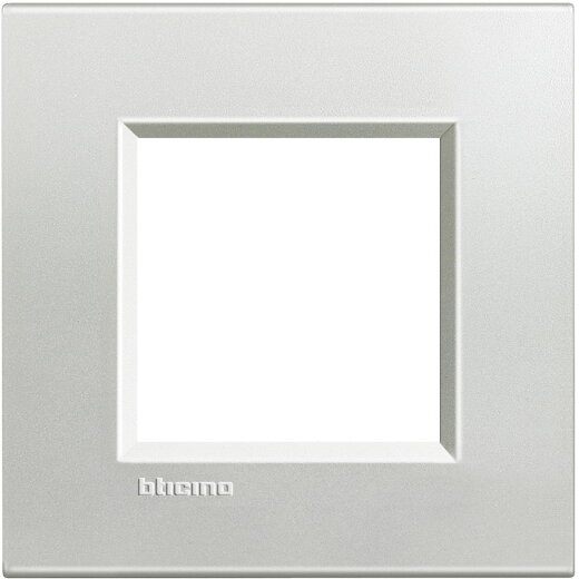 Bticino Rahmen LNA4802AG SILVER 2-modulig