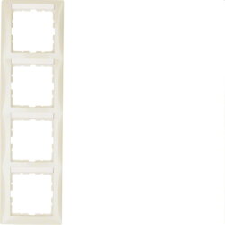 Berker Rahmen 4fach senkrecht S.1 weiss glänzend...