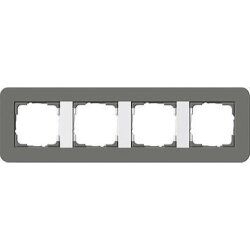 Gira Rahmen 0214413 4fach E3 Dunkelgrau/Reinweiss