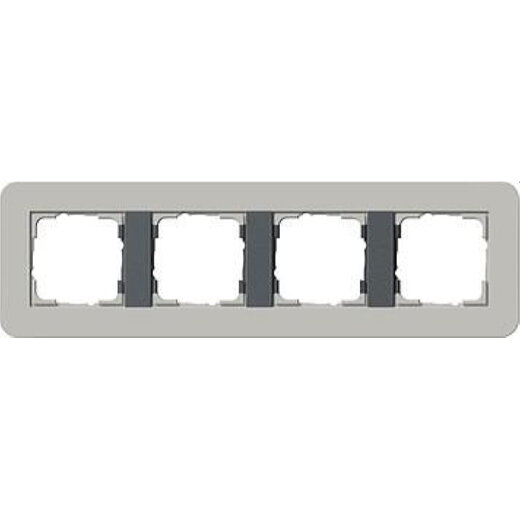 Gira Rahmen 0214422 4fach E3 Grau/Anthrazit