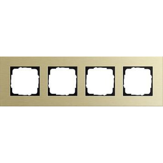 Gira Rahmen 0214217 4fach Esprit Aluminium Hellgold