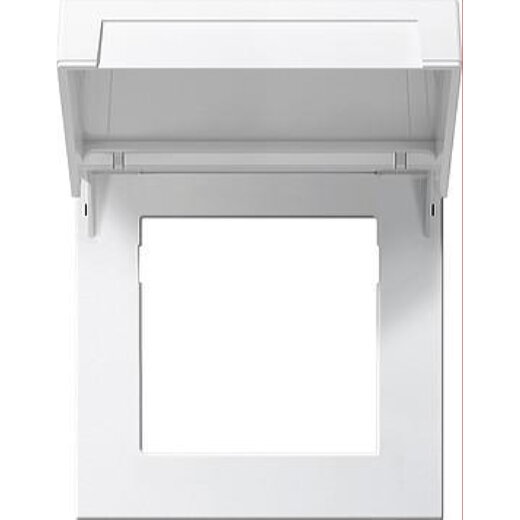 Gira Montagerahmen 2658112 Klappdeckel Flaeche reinweiss