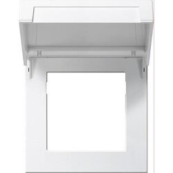 Gira Montagerahmen 2658112 Klappdeckel Flaeche reinweiss