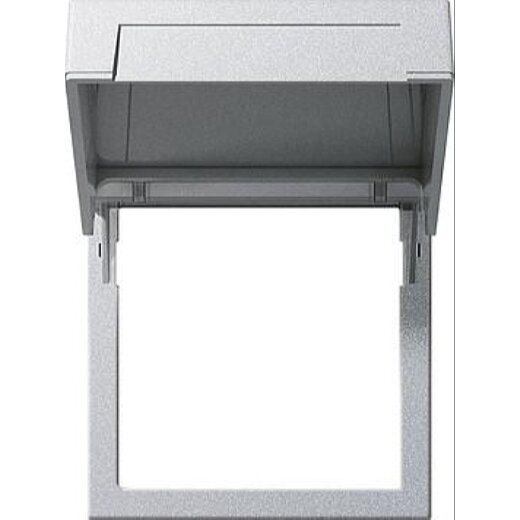 Gira Montagerahmen 265826 mit Klappdeckel System 55 Alu