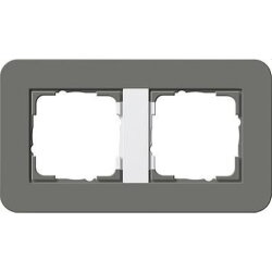 Gira Rahmen 0212413 2fach E3 Dunkelgrau/Reinweiss