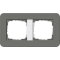 Gira Rahmen 0212413 2fach E3 Dunkelgrau/Reinweiss