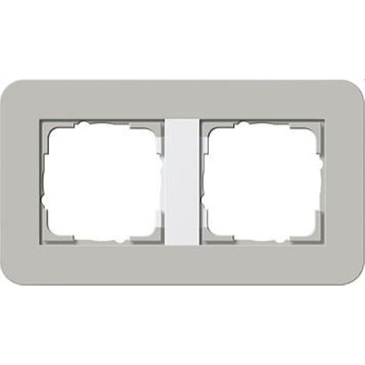 Gira Rahmen 0212412 2fach E3 Grau/Reinweiss