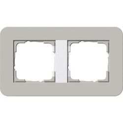 Gira Rahmen 0212412 2fach E3 Grau/Reinweiss