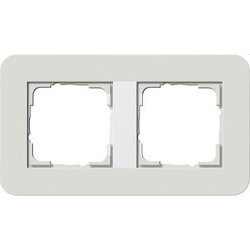 Gira Rahmen 0212411 2fach E3 Hellgrau/Reinweiss