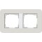 Gira Rahmen 0212411 2fach E3 Hellgrau/Reinweiss