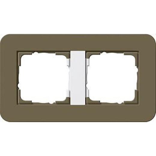 Gira Rahmen 0212416 2fach E3 Umbra/Reinweiss