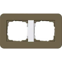 Gira Rahmen 0212416 2fach E3 Umbra/Reinweiss