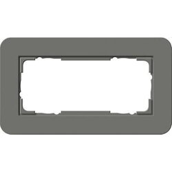Gira Rahmen 1002413 2fach E3 Dunkelgrau/Reinweiss