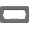 Gira Rahmen 1002413 2fach E3 Dunkelgrau/Reinweiss