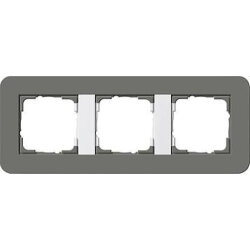 Gira Rahmen 0213413 3fach E3 Dunkelgrau/Reinweiss