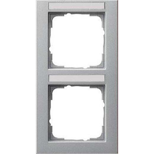 Gira Rahmen 110225 2fach BSF senkr. E2 Farbe Alu