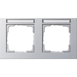 Gira Rahmen 109225 2fach BSF waager. E2 Farbe Alu