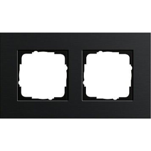 Gira Rahmen 0212126 2fach Esprit Aluminium schwarz
