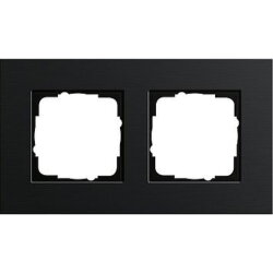 Gira Rahmen 0212126 2fach Esprit Aluminium schwarz
