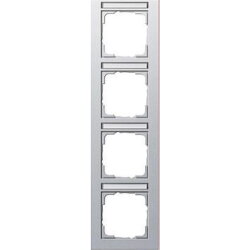 Gira Rahmen 111425 4fach BSF senkr. E2 Farbe Alu