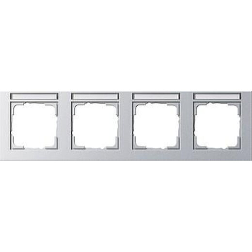 Gira Rahmen 109425 4fach BSF waager. E2 Farbe Alu