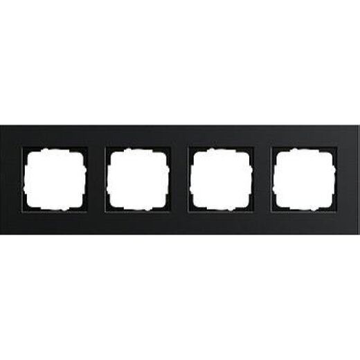 Gira Rahmen 0214126 4fach Esprit Aluminium schwarz