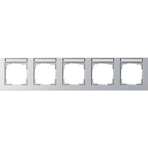 Gira Rahmen 109525 5fach BSF waager. E2 Farbe Alu