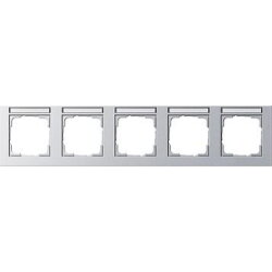 Gira Rahmen 109525 5fach BSF waager. E2 Farbe Alu