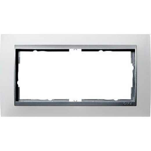 Gira Rahmen 100250 2fach ZR Alu Event Opak weiss