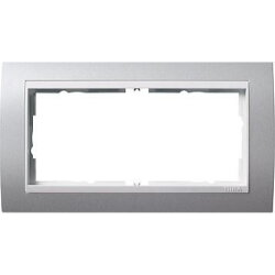 Gira Rahmen 1002326 2fach o.M. + ZR rw Event Alu