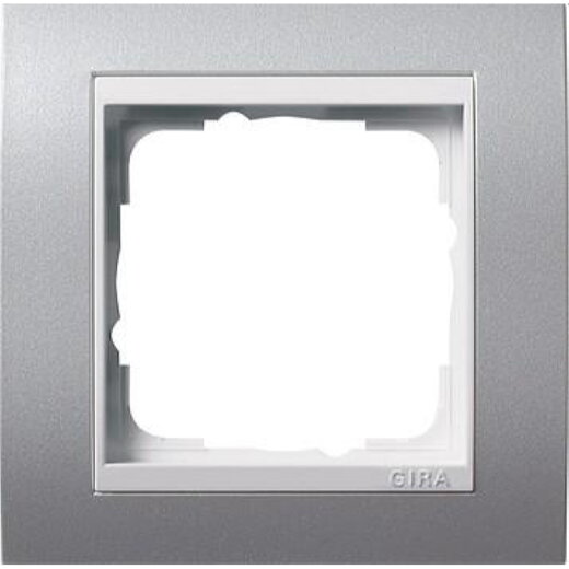Gira Rahmen 0211326 1fach + ZR rw Event Farbe Alu