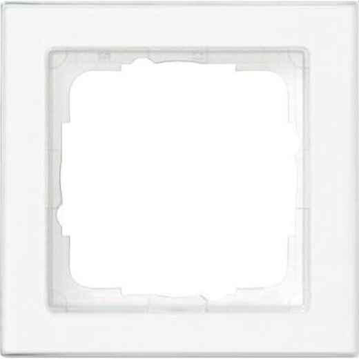 Gira Rahmen 071122 1fach durchg beschreib E2 Klar/rw