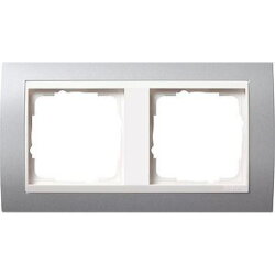 Gira Rahmen 0212326 2fach + ZR rw Event Farbe Alu