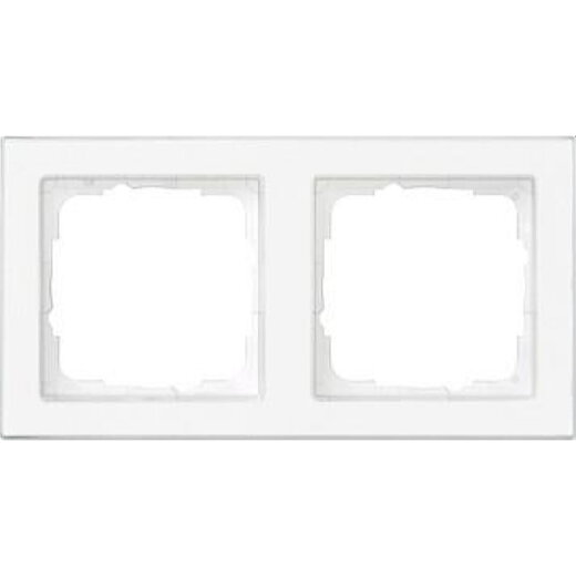 Gira Rahmen 071222 2fach durchg beschreib E2 Klar/rw