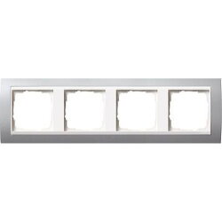 Gira Rahmen 0214326 4fach + ZR rw Event Farbe Alu