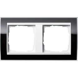 Gira Rahmen 0212733 2fach + ZR rw Event Klar schwarz