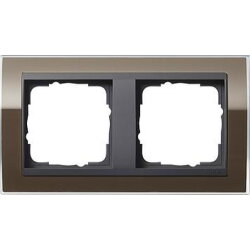 Gira Rahmen 0212768 2fach + ZR Anth Event Klar Braun