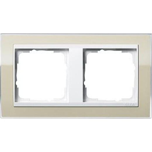 Gira Rahmen 0212773 2fach + ZR rw Event Klar Sand