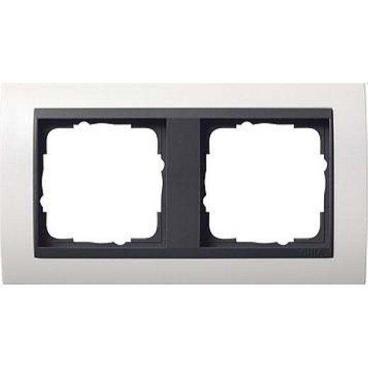 Gira Rahmen 0212808 2fach + ZR Anth Event reinweiss