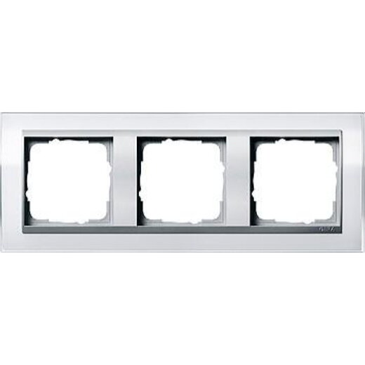 Gira Rahmen 0213726 3fach + ZR Alu Event Klar weiss